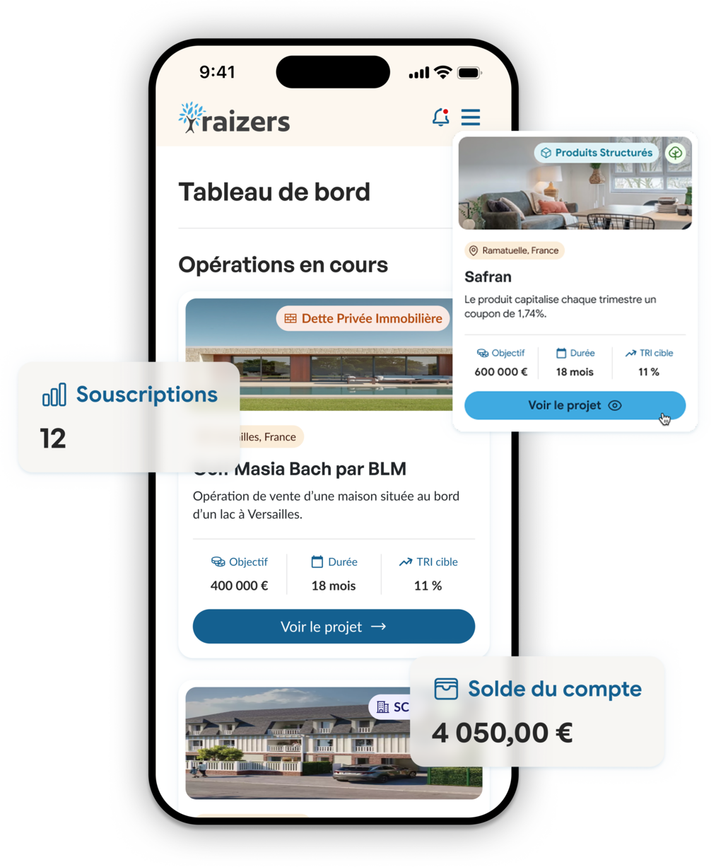 Illustration of the Raizers app on Mobile